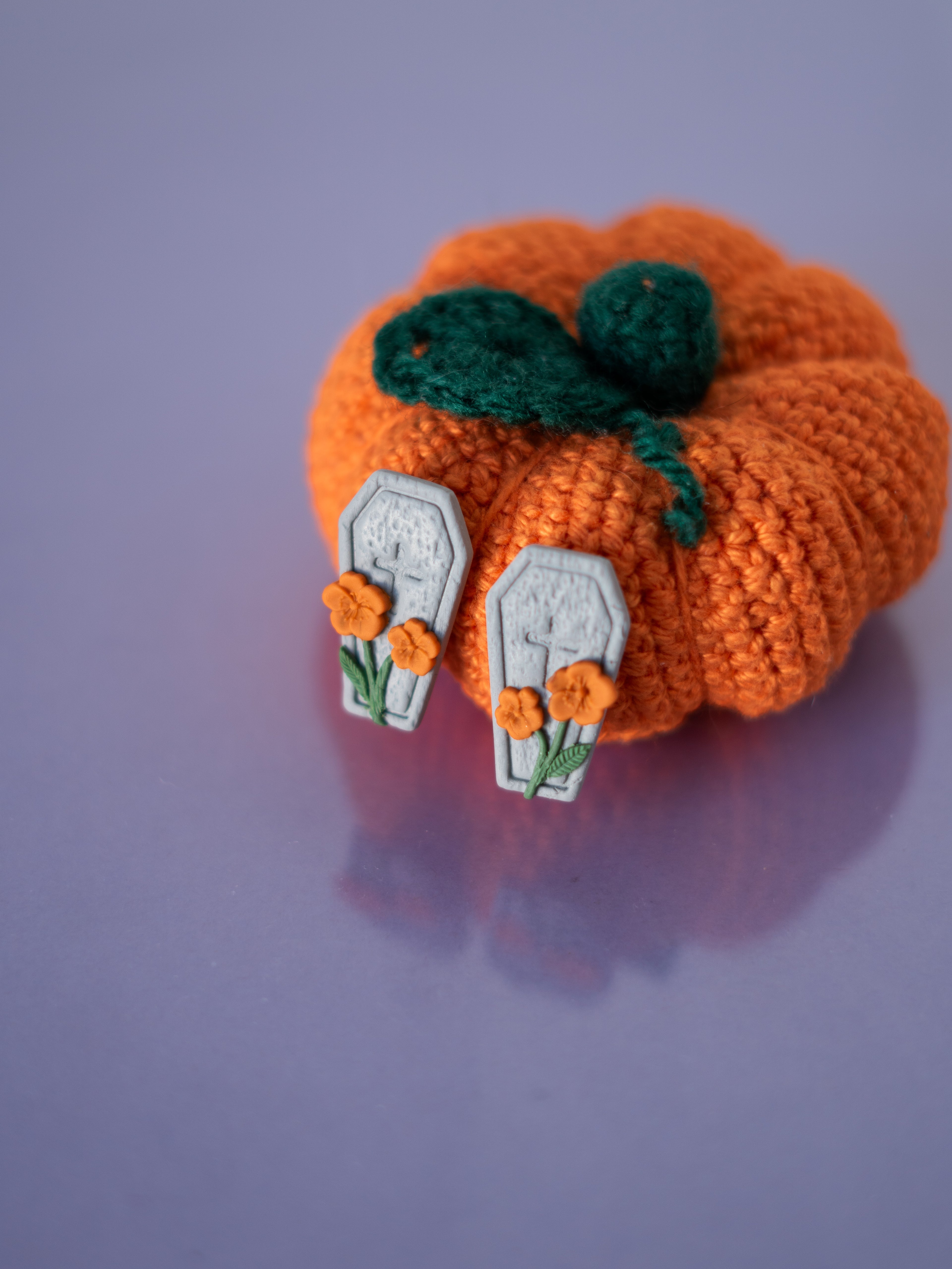 Caixão Flores Laranja